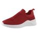 adviicd Dance Shoes For Women White Sneakers For Women Women Memory Foam Slip On Sneakers Comfort Shoes Red 7