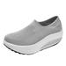 KaLI_store Non Slip Work Shoes Women Womens Sneakers Tennis Shoes - Comfort Lightweight Non Slip Shoes for Gym Running Work Casual Grey 6.5
