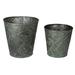 Northlight Seasonal 2-Piece Pot Planter Set Metal | 8 H x 11 W x 11 D in | Wayfair ALLSTATE ACT623-GY-GR