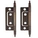 UNIQANTIQ HARDWARE SUPPLY Antique Brass Non-Mortise Butt Hinge w/ Finals in Yellow | 2 H x 0.875 W in | Wayfair H13-H531AB