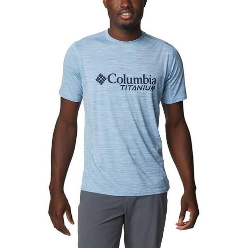 COLUMBIA-Herren-Oberteil-M Titan Pass™ Graphic Tee, Größe M in Blau