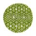 White 39 x 1.5 in Area Rug - Langley Street® Griego Moroccan Trellis Shag Rug_Green Polypropylene | 39 W x 1.5 D in | Wayfair