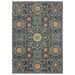 Orange 60.24 x 39.37 x 0.315 in Area Rug - Bungalow Rose Oriental Machine Woven Area Rug in Blue/Rust | 60.24 H x 39.37 W x 0.315 D in | Wayfair