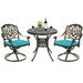 World Menagerie Kimballton Round 2 - Person 31" Long Bistro Set w/ Cushions Metal in Brown | 31 W x 31 D in | Outdoor Furniture | Wayfair