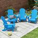 Beachcrest Home™ Shawnna Plastic Folding Adirondack Chair in Blue | 35.25 H x 29.25 W x 32 D in | Wayfair A0BA880A8BED4846B6EEDCA48CF931DC