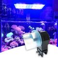 LA TALUS Fish Feeder Manual/Automatic Feeding/Large Capacity/Easy Installation Fish Feeder with Fastener Tape Adjustable Amount Fish Food Dispenser Powered by Battery Automatic Fish Tank Feeder Blue