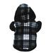 LA TALUS Pet Sweater Dual Color Universal Dog Supply Fashion Dog Sweater for Walking Black White Plaid S