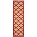 HomeRoots 506822 2 x 8 ft. Sand Geometric Stain Resistant Indoor & Outdoor Rectangle Area Rug