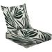 2-Piece Deep Seating Cushion Set Hand drawn contemporary abstract print Modern fashionable for design Outdoor Chair Solid Rectangle Patio Cushion Set