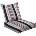 2-Piece Deep Seating Cushion Set Stripe seamless blue red white colors vertical parallel stripes stripe Outdoor Chair Solid Rectangle Patio Cushion Set