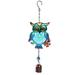 Wind Chimes Metal Owl Painted Window Outdoor Garden Hand Painted Of Iron Glass For Home Garden Courtyard Decoration Blue Wind Chimes