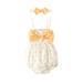 Penkiiy Infant Double Shoulder Strap Romper Baby Girl Summer Bow Jumpsuit Baby Strapless Bag Fart Suit Newborn Baby 9-12 Months Yellow on Sale