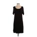 Ann Taylor LOFT Casual Dress - Shift: Black Solid Dresses - Women's Size Small