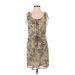 Ann Taylor LOFT Casual Dress: Green Animal Print Dresses - Women's Size 4