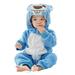 Penkiiy Unisex Baby Romper Winter And Autumn Flannel Jumpsuit Cosplay Outfits kids Baby Easter Romper 3-4 Years Blue on Sale