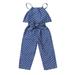 Penkiiy Infant Kids Baby Girls Polka Dot Print Belt Loose Jumpsuit Suspender Pants Newborn Baby 4-5 Years Blue on Clearance