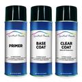 Spectral Paints Compatible/Replacement for Gmc 5704 Polar White: 12 oz. Primer Base & Clear Touch-Up Spray Paint