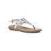 Women's London Casual Sandal by White Mountain in Rainbow Multi Fabric (Size 7 1/2 M)
