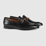 Gucci Shoes | Gucci Black Shiny Leather Gucci Jordan Loafer | Color: Black/Gold | Size: 36.5eu