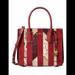 Michael Kors Bags | Michael Kors Mercer Accordion Snake Print Red Tote Bag | Color: Red | Size: Os