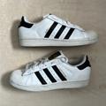 Adidas Shoes | Adidas Superstar Tennis Shoes Junior Ladies Sneakers Athletic | Color: Black/White | Size: 5.5