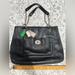 Coach Bags | Coach - Black Leather Tote Bag W/ Silver Hardware - Shoulder Or Handle Carry | Color: Black | Size: Os