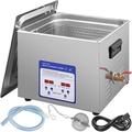 VEVOR 15L Ultraschallreinigungsgerät, Ultraschallreiniger, 400W Heizleistung, 40 kHz Ultraschallfrequenz, 316&304 Edelstahl Korb, Schmuck Brillen Reiniger, Sterilisator Instrumente, Ultrasonic Cleaner