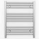 600mm Wide Flat and Curved Chrome Heated Towel Rail Radiator Designer Bathroom Radiator For Central Heating Designer UK (600 * 600mm High Flat)