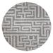 Gray 60 x 60 x 0.25 in Area Rug - KAVKA DESIGNS Amaze Geometric Machine Woven Polyester Indoor/Outdoor Area Rug in Polyester | Wayfair