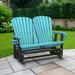 OS Home and Office Furniture Outdoor Gliding Plastic Bench in Blue/Black | 42 H x 52 W x 32 D in | Wayfair 420ARB