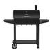 Royal Gourmet 30" Barrel Charcoal Grill w/ Smoker & Side Tables Porcelain-Coated Grates/Steel in Black/Gray | 30 H x 49.5 W x 21.46 D in | Wayfair