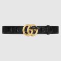 GUCCI GG Marmont Matelassé Wide Belt, Size 70