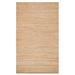 Brown 96 x 60 x 0.25 in Area Rug - Home Conservatory Gravel Ivory/Natural Handwoven Jute Rug Cotton/Jute & Sisal | 96 H x 60 W x 0.25 D in | Wayfair