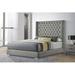 Red Barrel Studio® Paoquin Tufted Panel Bed Upholstered/Faux leather in Gray | 71 H x 67 W x 85 D in | Wayfair 3EF40A50E7584B5A87DDCF47F7362021