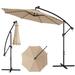 Freeport Park® Caillo 10" Lighted Cantilever Umbrella Metal in Brown | 96 H x 120 W x 120 D in | Wayfair D45D031E570A4FA58BD0387332FFD2D4