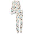 Hatley Mädchen Organic Cotton Long Sleeve Printed Pyjama Set Pyjamaset, Serene Forest, 6 Jahre