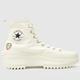 Converse run star hike hi juicy greens trainers in white & pink