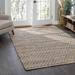 Geometric Rag Denim Handwoven Jute Rug