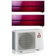 Mitsubishi - electric dual split inverter air conditioner series kirigamine style msz-ln 9+12 avec