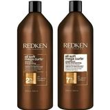 Redken All Soft Mega Curls Shampoo & Conditioner Set 33 oz For Curly & Coily Hair Moisturizes & Hydrates Severely Dry Hair With Aloe Vera