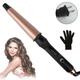 Cone curling iron tourmaline ceramic curling ironï¼ŒCurling Iron Instant Heat with Extra-Smooth Tourmaline Ceramic Coating Glove Included