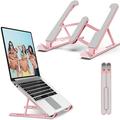 Laptop Stand Laptop Riser for Desk Portable Ergonomic Desktop Laptop Holder for Lap Ventilated 6-Levels Angles Adjustable Vertical Height Notebook Laptop Mount ABS&Containing Metals Stable PC