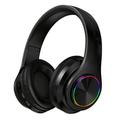 Wireless Headphones Over Ear Bluetooth Headphones with Microphone Foldable Stereo Wireless Headsetfor Travel Work TV PC Cellphone-Black