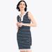 Nautica Women's Lace-Up Striped Tunic Dress Stellar Blue Heather, M