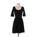 Gap Outlet Casual Dress - Fit & Flare: Black Solid Dresses - Women's Size Small