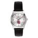 Women's Hampden-Sydney College Tigers Bulova Silver-Tone Stainless Steel Watch with Leather Strap