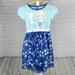 Disney Dresses | Elsa 4 For $15 Disney Aqua Mist Metallic Dress Size Lg 14-16 | Color: Blue | Size: Lg
