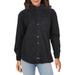 Free People Tops | Free People Women's Button Down Casual Button Down Top Black Size X-Small | Color: Black | Size: Xs