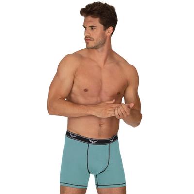 Boxer TRIGEMA "TRIGEMA Bequeme Pants mit Webgummibund", Herren, Gr. S, grün (seegras), 95% Baumwolle, 5% Elastan, Unterhosen Image
