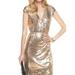 Michael Kors Dresses | Michael Kors Gold Sequins Wrap Dress | Color: Gold | Size: M